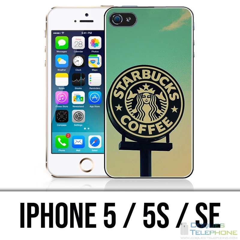 Coque iPhone 5 / 5S / SE - Starbucks Vintage