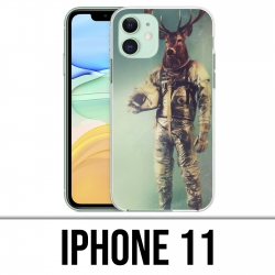 Coque iPhone 11 - Animal Astronaute Cerf
