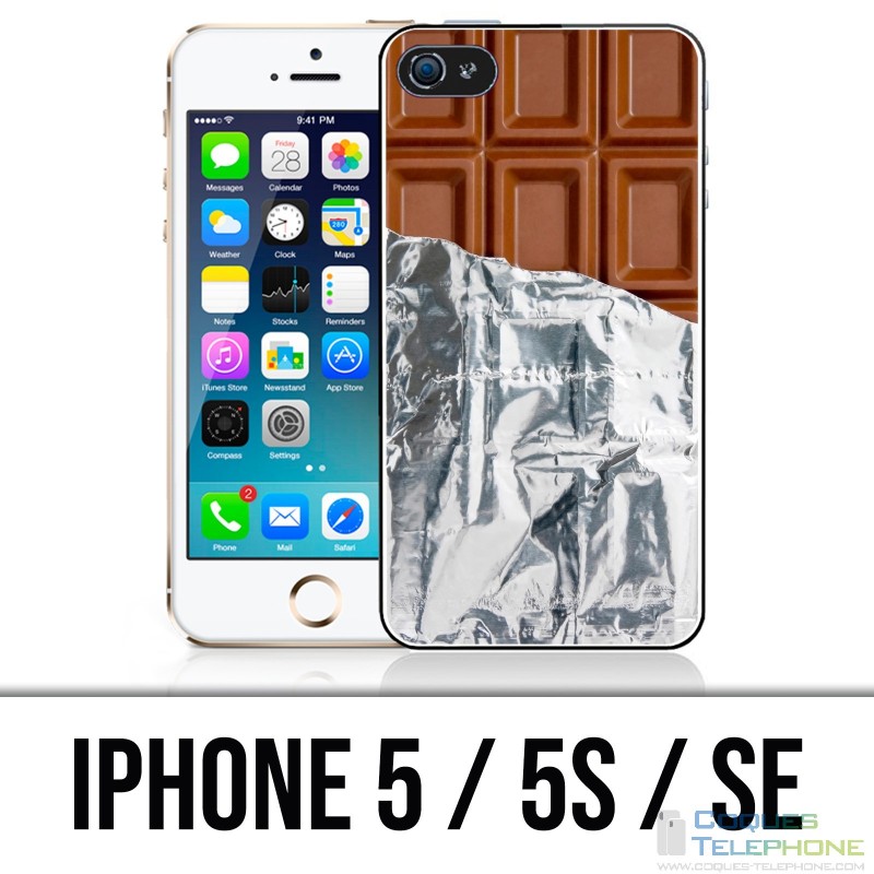 Coque iPhone 5 / 5S / SE - Tablette Chocolat Alu