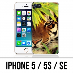 Coque iPhone 5 / 5S / SE - Tigre Feuilles