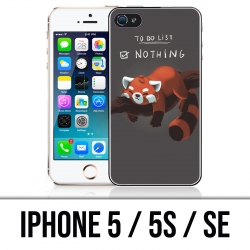 Coque iPhone 5 / 5S / SE - To Do List Panda Roux