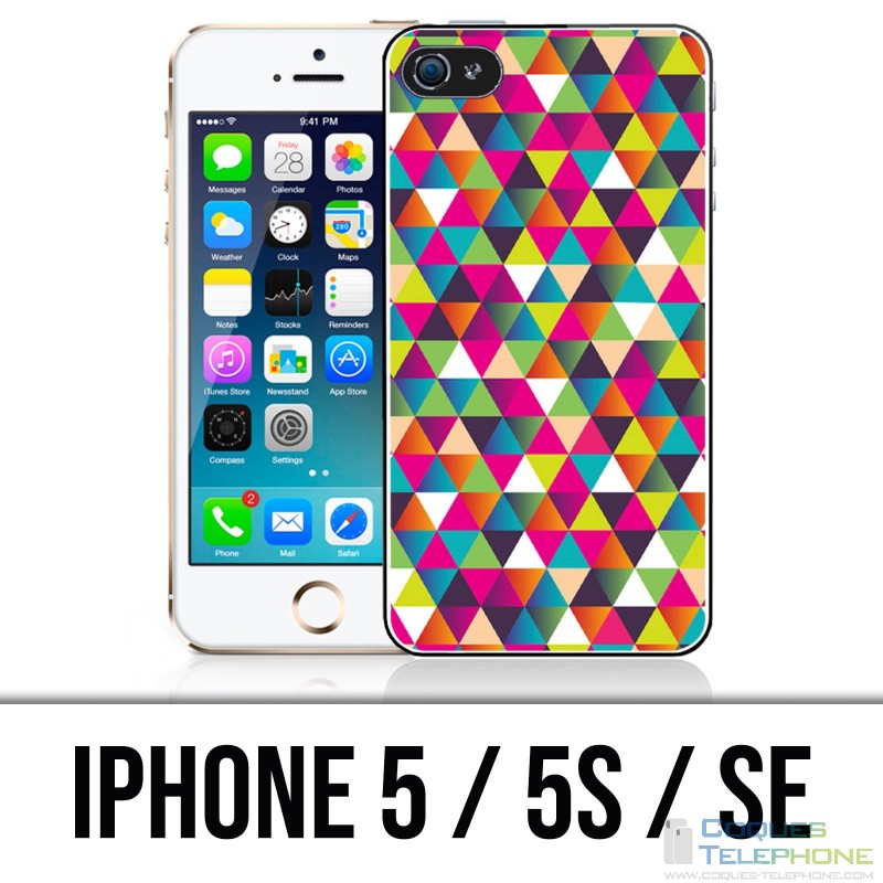 Custodia per iPhone 5 / 5S / SE - Triangolo multicolore
