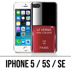 Coque iPhone 5 / 5S / SE - Vernis Paris Rouge