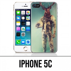 Custodia per iPhone 5C - Cervo animale astronauta