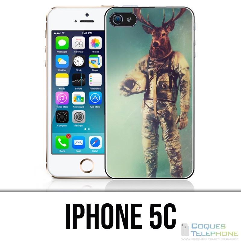 Coque iPhone 5C - Animal Astronaute Cerf
