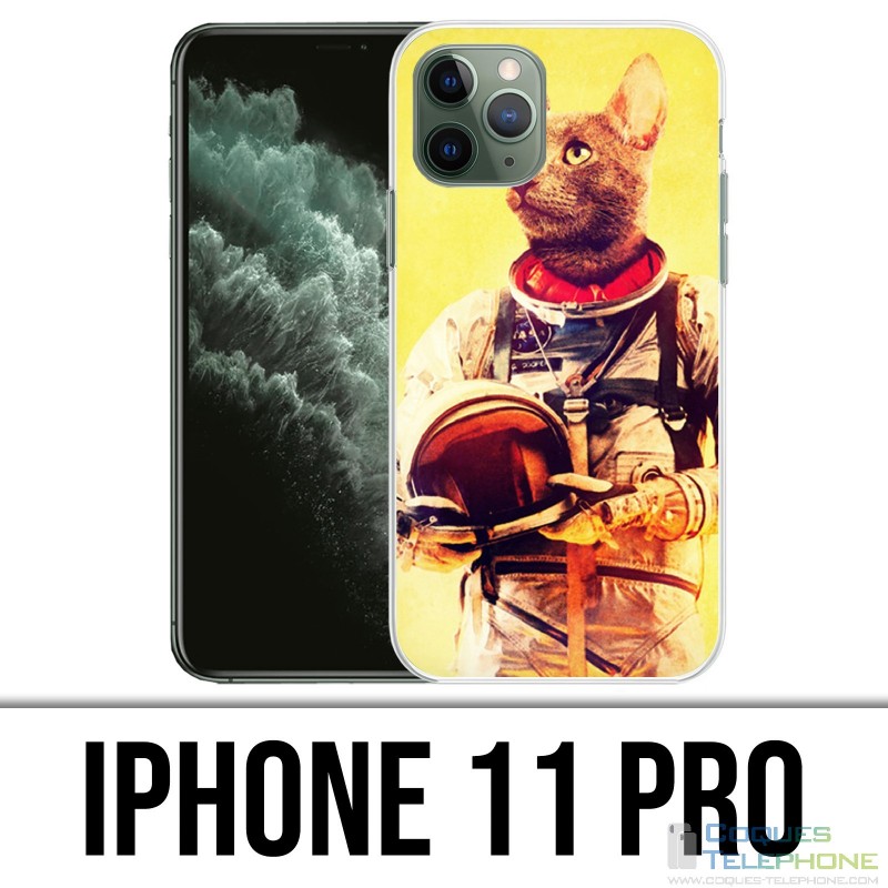 Coque iPhone 11 PRO - Animal Astronaute Chat