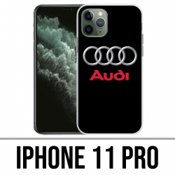 Coque iPhone 11 PRO - Audi Logo Métal