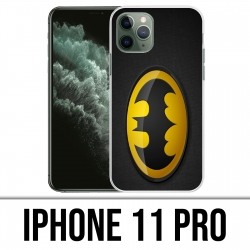 Coque iPhone 11 PRO - Batman Logo Classic Jaune Noir