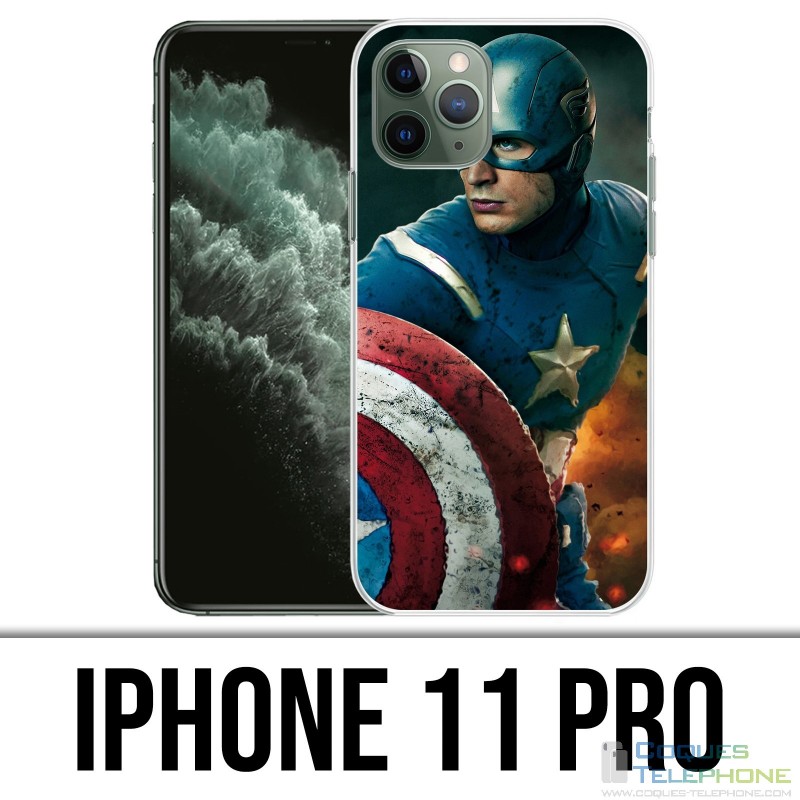 Custodia Pro per iPhone 11 - Captain America Comics Avengers