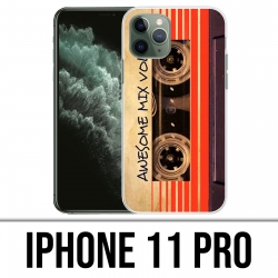 Case iPhone 11 Pro - Vintage Audio Cassette Guardians Of The Galaxy