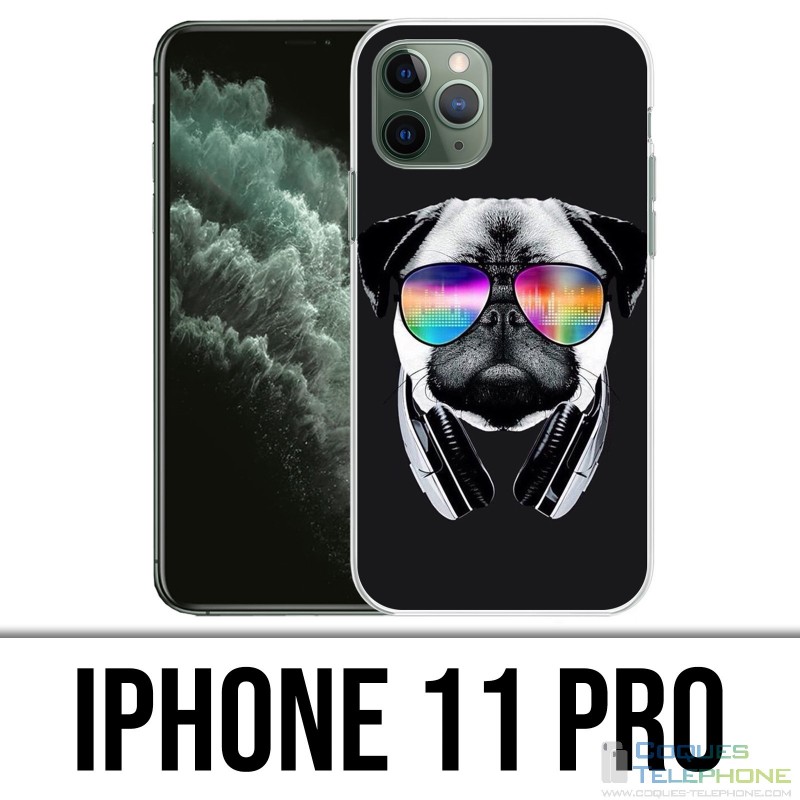Case iPhone 11 Pro - Dog Pug Dj
