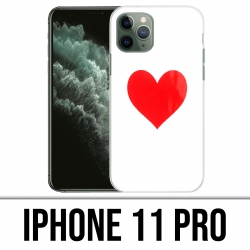 Funda para iPhone 11 Pro - Corazón rojo