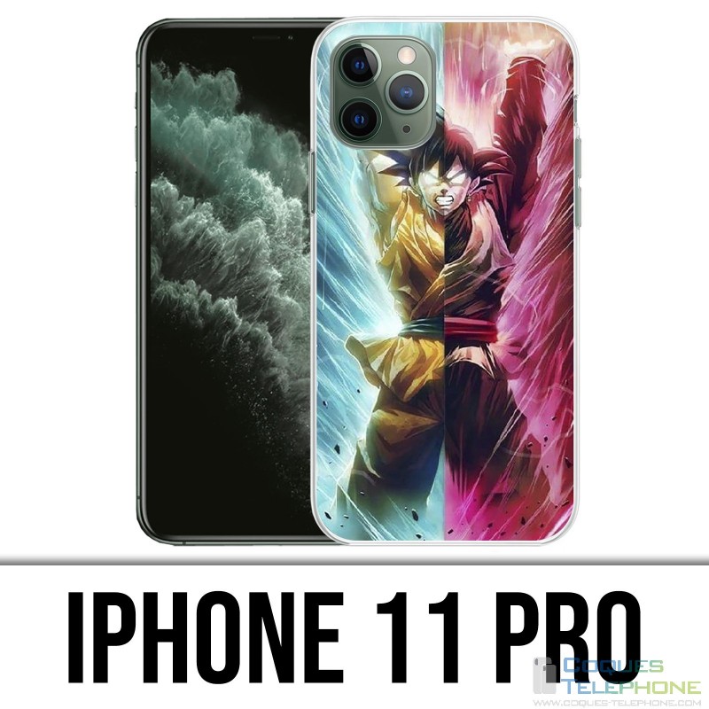 Coque iPhone 11 PRO - Dragon Ball Black Goku Cartoon