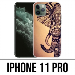 Funda para iPhone 11 Pro - Elefante azteca vintage