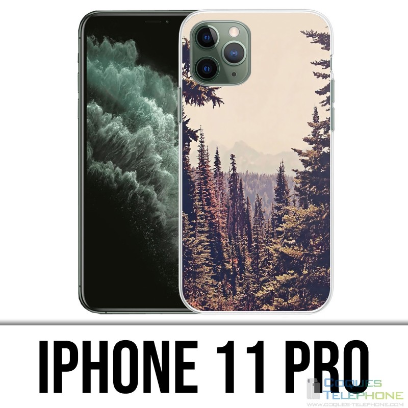 Coque iPhone 11 Pro - Foret Sapins