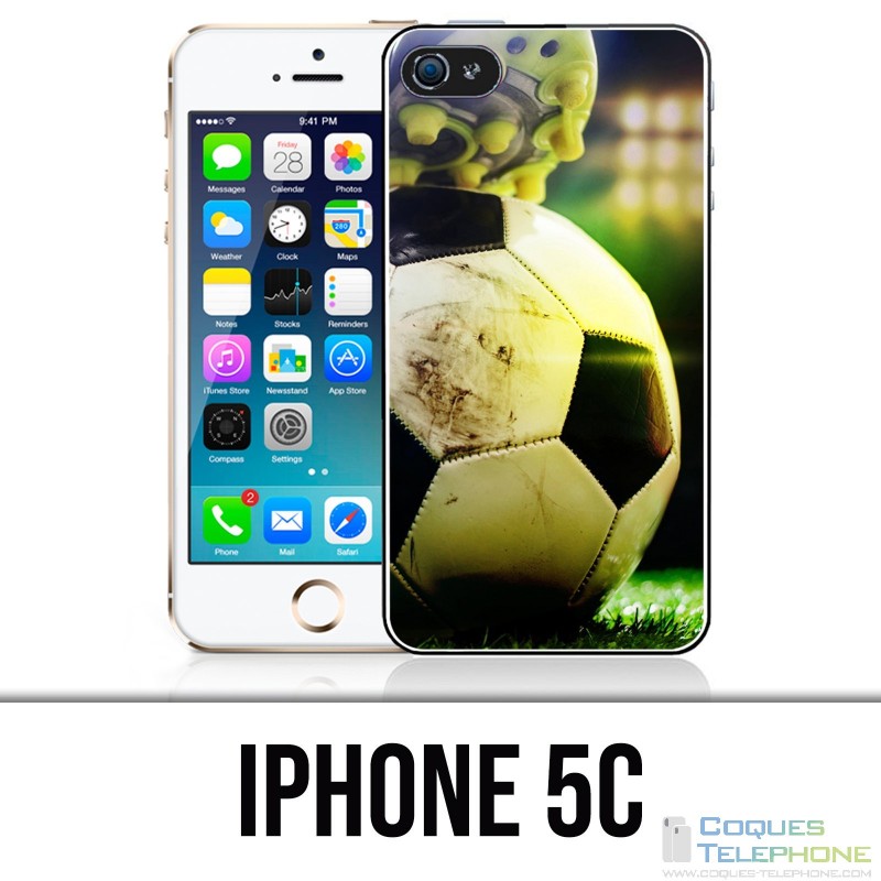 Coque iPhone 5C - Ballon Football Pied