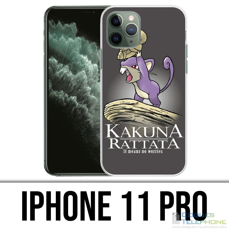 Coque iPhone 11 PRO - Hakuna Rattata Pokémon Roi Lion