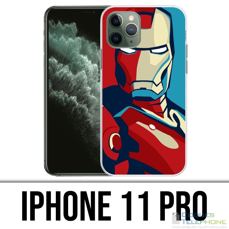 Funda para iPhone 11 Pro - Póster de diseño Iron Man
