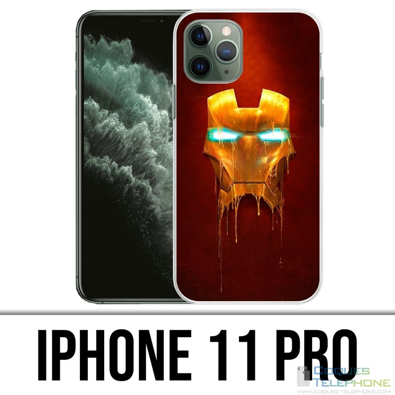 Coque iPhone 11 PRO - Iron Man Gold