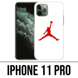 Coque iPhone 11 PRO - Jordan Basketball Logo Blanc