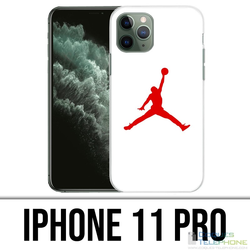 Coque iPhone 11 PRO - Jordan Basketball Logo Blanc