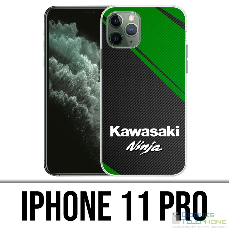 Custodia IPhone 11 Pro - Logo Kawasaki Ninja