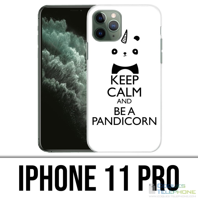 Coque iPhone 11 PRO - Keep Calm Pandicorn Panda Licorne