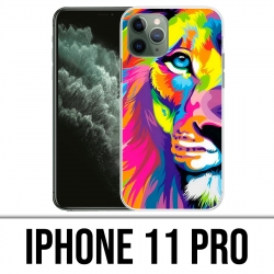 Custodia per iPhone 11 Pro - Leone multicolore