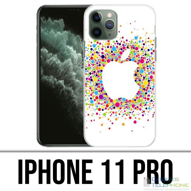 IPhone 11 Pro Hülle - Mehrfarbiges Apple Logo
