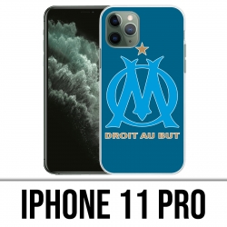 IPhone 11 Pro Hülle - Logo Om Marseille Großer blauer Hintergrund