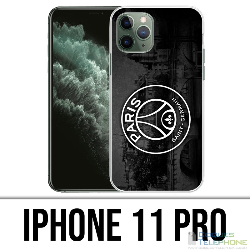 Coque iPhone 11 PRO - Logo Psg Fond Black