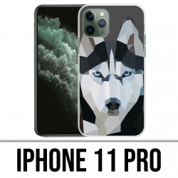 Custodia per iPhone 11 Pro - Origami Husky Wolf