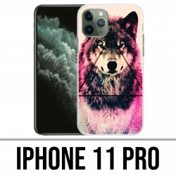 Coque iPhone iPhone 11 PRO - Loup Triangle