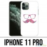 Coque iPhone 11 Pro - Lunettes Moustache
