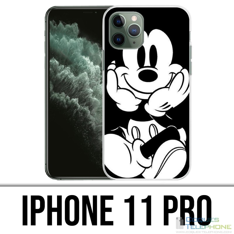 Coque iPhone 11 PRO - Mickey Noir Et Blanc