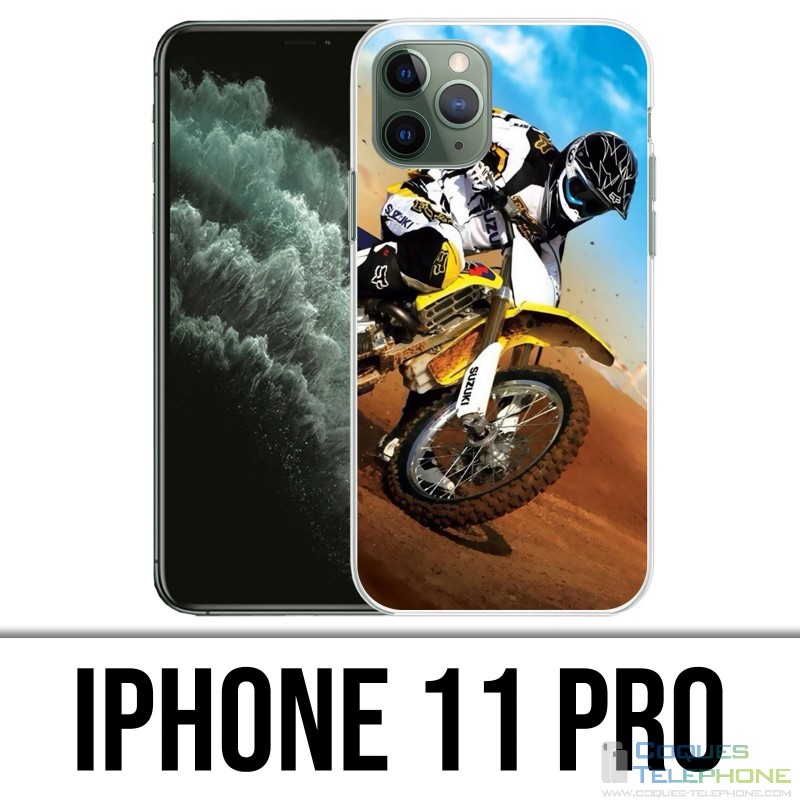 Coque iPhone 11 PRO - Motocross Sable