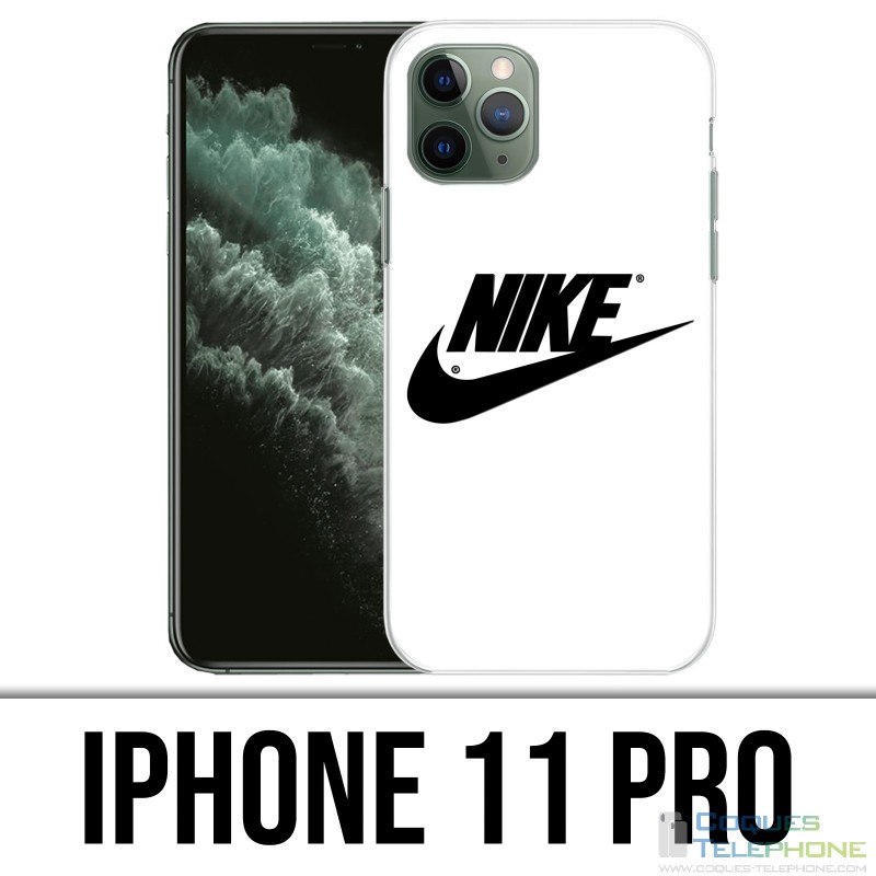 Custodia per iPhone 11 Pro - Logo Nike bianco