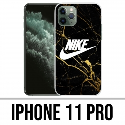 Custodia per iPhone 11 Pro - Marmo Nike logo oro