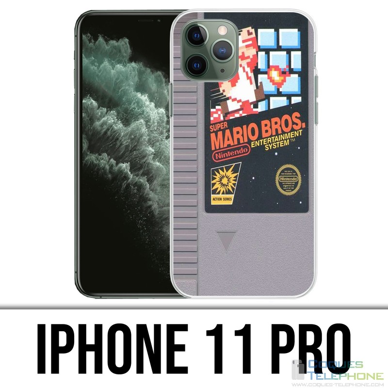 Funda para iPhone 11 Pro - Cartucho de Nintendo Nes Mario Bros