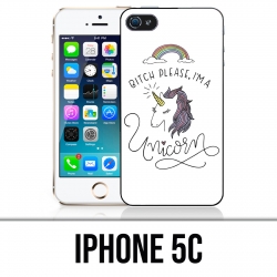 Coque iPhone 5C - Bitch Please Unicorn Licorne