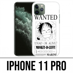 Coque iPhone 11 PRO - One Piece Wanted Luffy