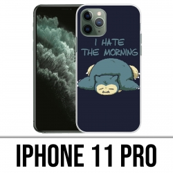 Custodia per iPhone 11 Pro - Pokémon Ronflex Hate Morning