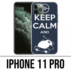 Funda para iPhone 11 Pro - Pokemon Ronflex Keep Calm