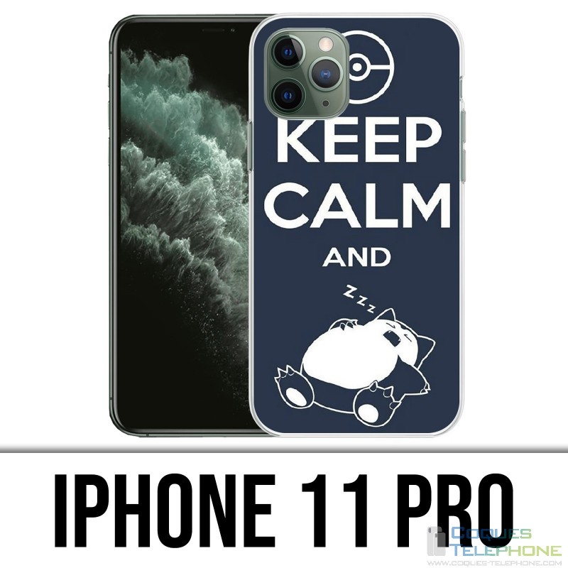 Funda para iPhone 11 Pro - Pokemon Ronflex Keep Calm