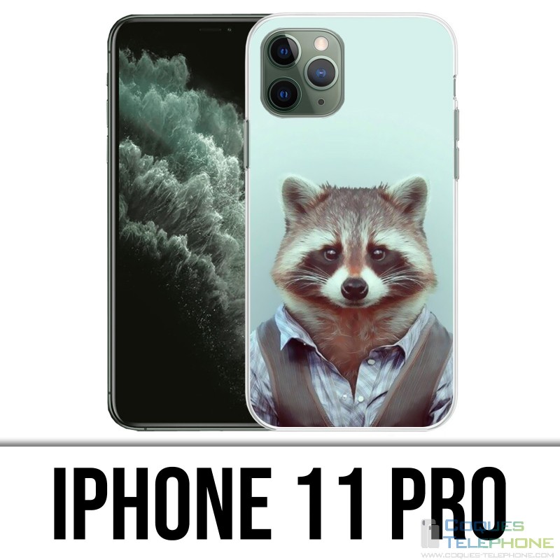 Funda para iPhone 11 Pro - Disfraz de mapache