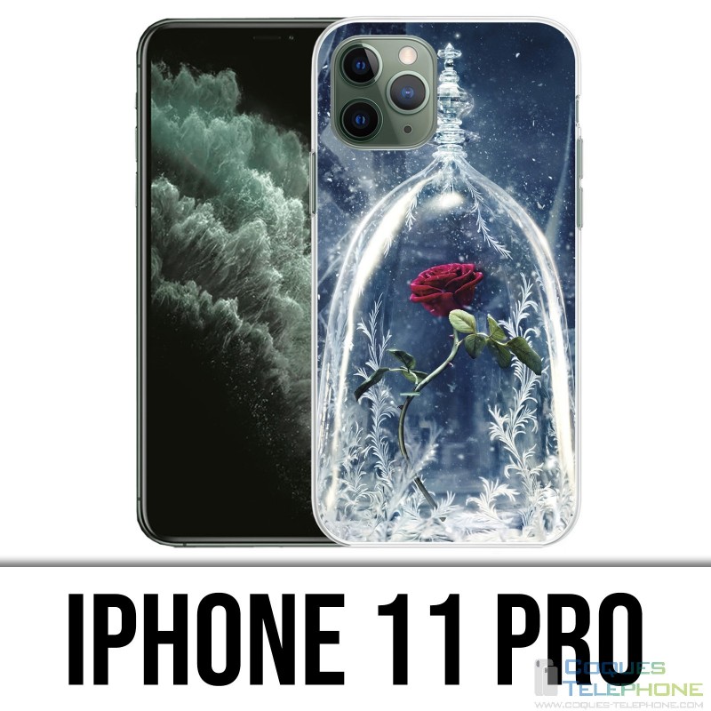 Fall iPhone 11 Pro - Rosen-Schönheit und das Tier