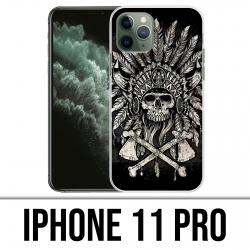 IPhone 11 Pro Case - Skull Head Feathers