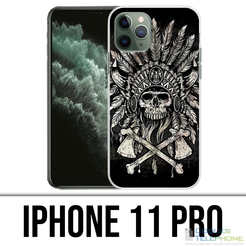 IPhone 11 Pro Hülle - Skull Head Feathers