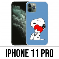 Coque iPhone 11 PRO - Snoopy Coeur