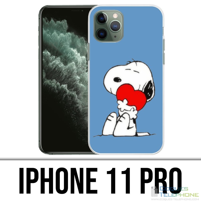 Funda para iPhone 11 Pro - Snoopy Heart